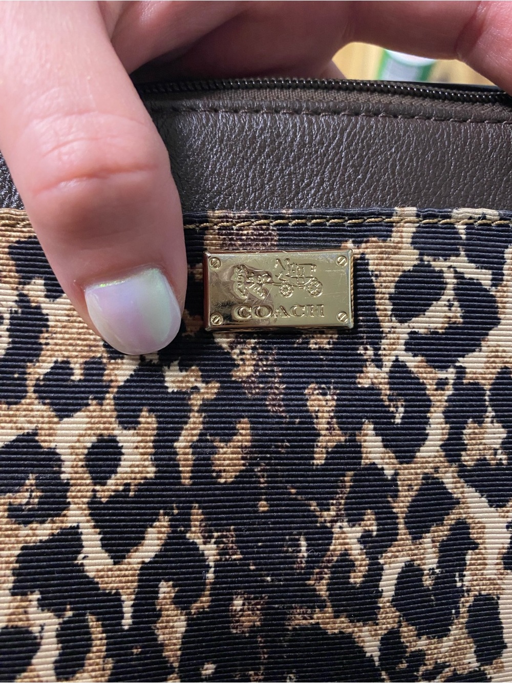 Coach Leopard Print Crossbody Bag - Brown - Picture 10 of 14